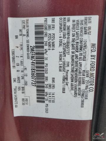 2MEFM74V18X607727 2008 MERCURY GRMARQUIS photo no. 12