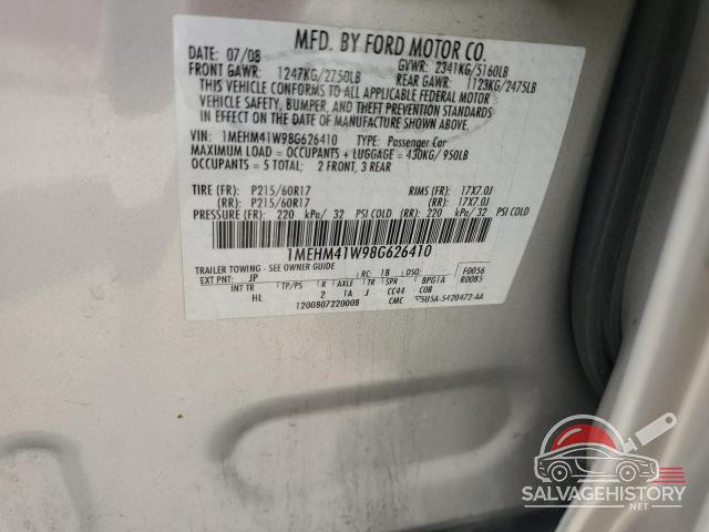 1MEHM41W98G626410 2008 MERCURY SABLE photo no. 12