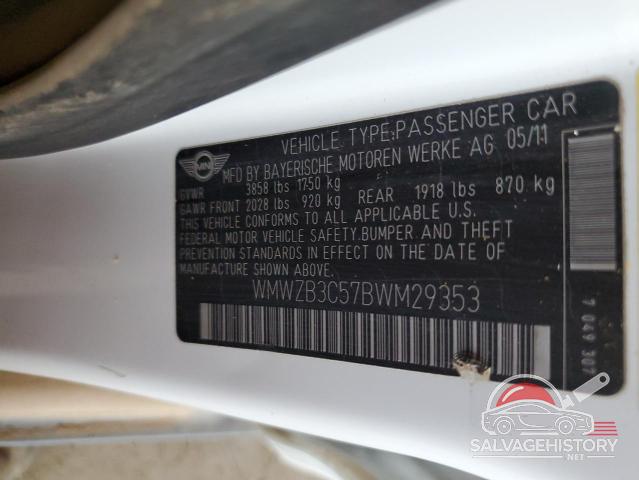 WMWZB3C57BWM29353 2011 MINI COOPER photo no. 12