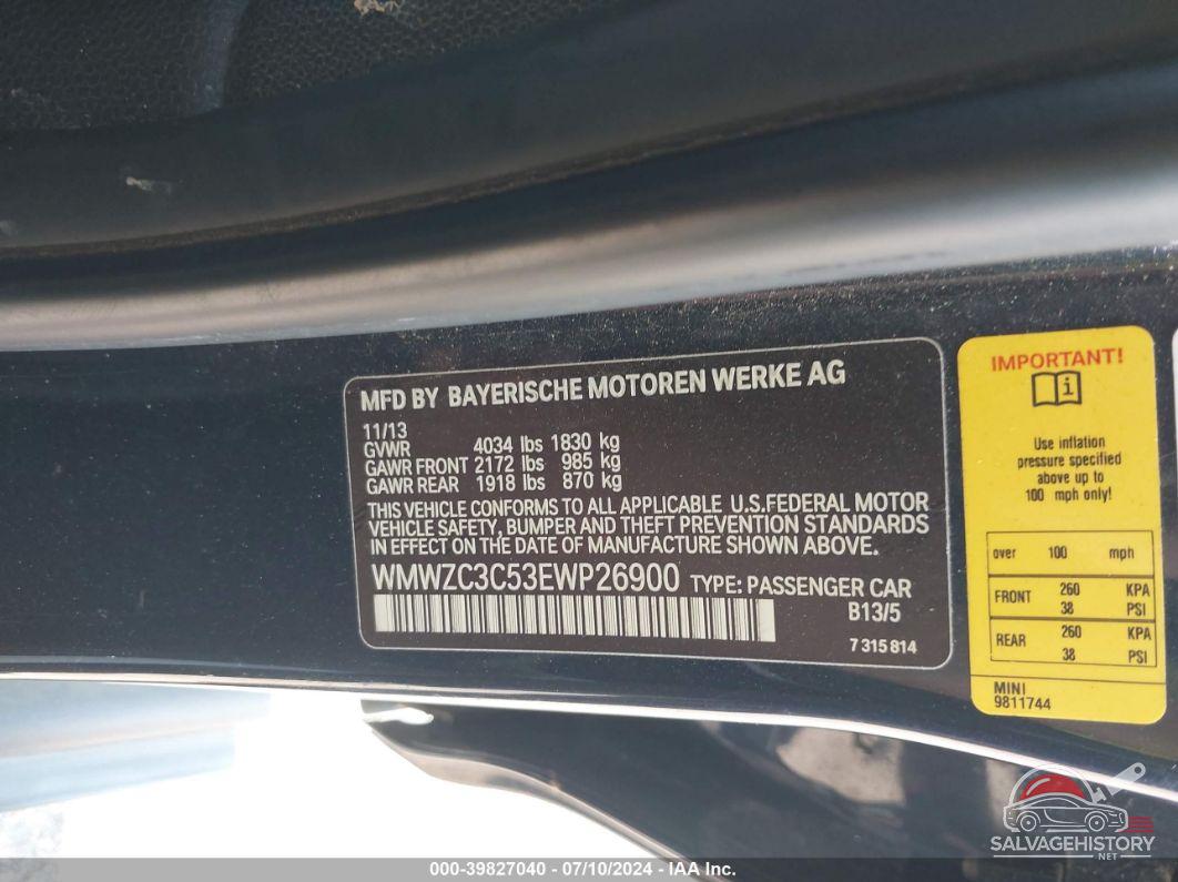 WMWZC3C53EWP26900 2014 MINI COOPER COUNTRYMAN photo no. 9