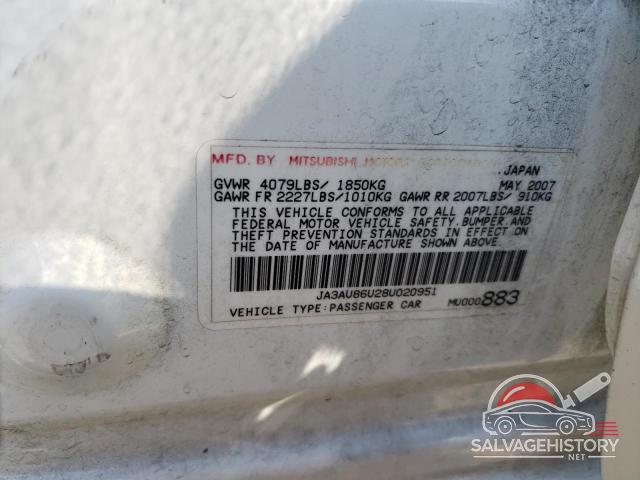JA3AU86U28U020951 2008 MITSUBISHI LANCER photo no. 12