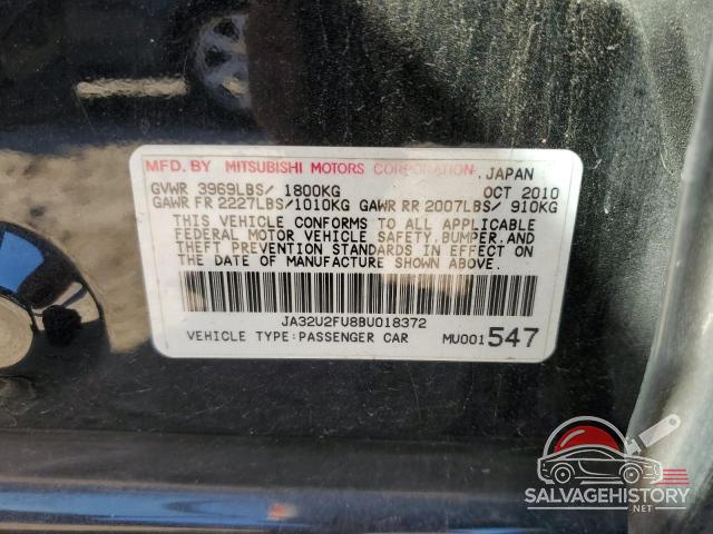 JA32U2FU8BU018372 2011 MITSUBISHI LANCER photo no. 12