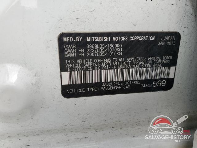 JA32U2FU3FU015885 2015 MITSUBISHI LANCER photo no. 12