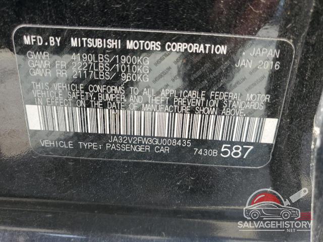 JA32V2FW3GU008435 2016 MITSUBISHI LANCER photo no. 12