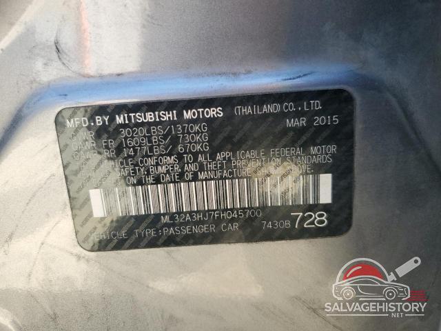 ML32A3HJ7FH045700 2015 MITSUBISHI MIRAGE photo no. 12