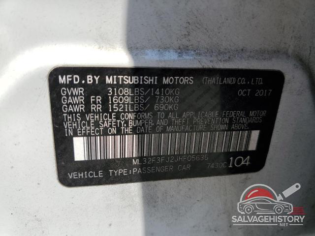 ML32F3FJ2JHF05636 2018 MITSUBISHI MIRAGE photo no. 12