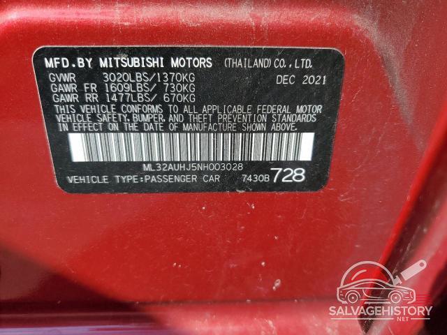 ML32AUHJ5NH003028 2022 MITSUBISHI MIRAGE photo no. 12