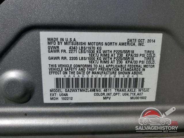 4A4AR3AU7FE014043 2015 MITSUBISHI OUTLANDER photo no. 13