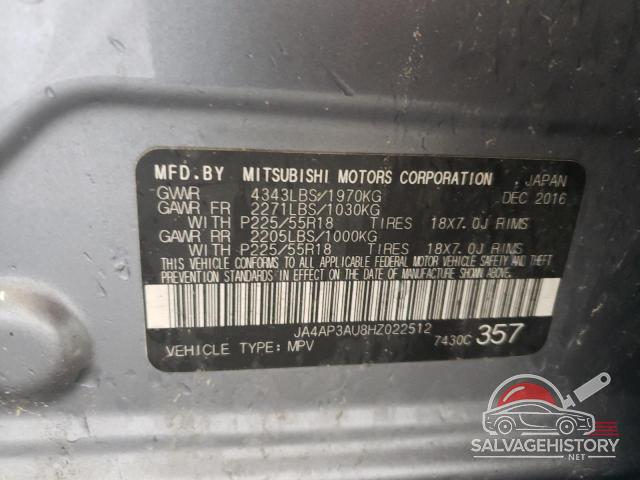 JA4AP3AU8HZ022512 2017 MITSUBISHI OUTLANDER photo no. 13