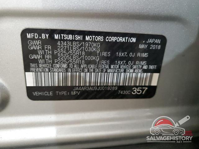 JA4AR3AU9JU019289 2018 MITSUBISHI OUTLANDER photo no. 13