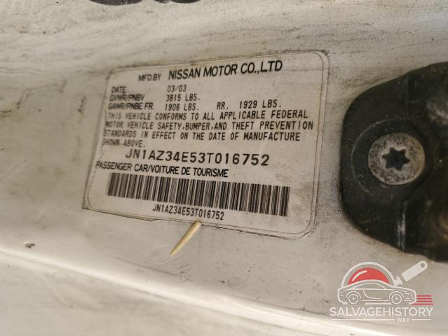 JN1AZ34E53T016752 2003 NISSAN 350Z photo no. 12