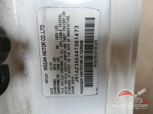 JN1AZ34E44T061473 2004 NISSAN 350Z photo no. 12