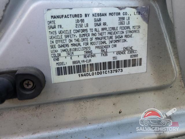 1N4DL01D01C137973 2001 NISSAN ALTIMA photo no. 12