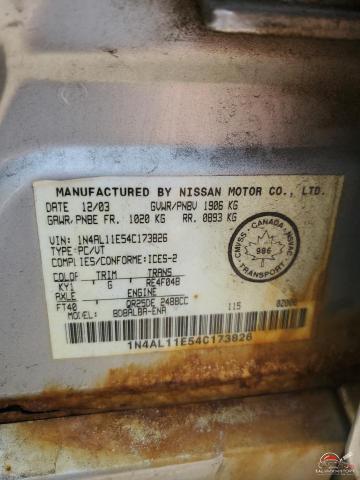 1N4AL11E54C173826 2004 NISSAN ALTIMA photo no. 12