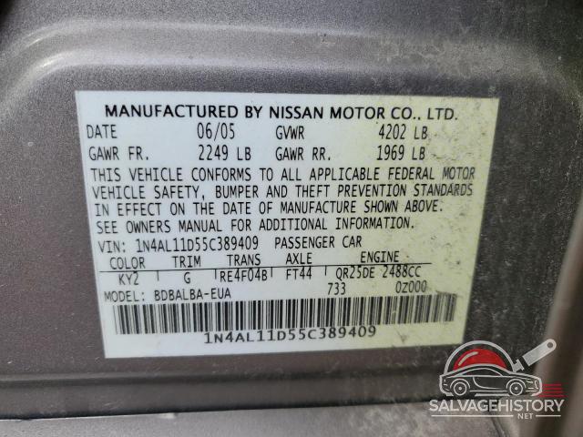 1N4AL11D55C389409 2005 NISSAN ALTIMA photo no. 12