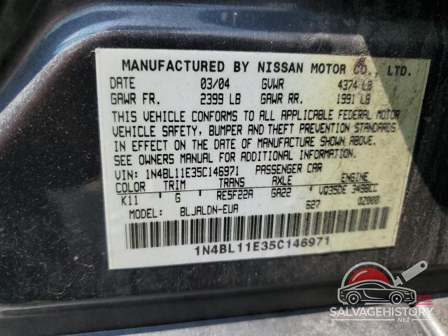 1N4BL11E35C146971 2005 NISSAN ALTIMA photo no. 12
