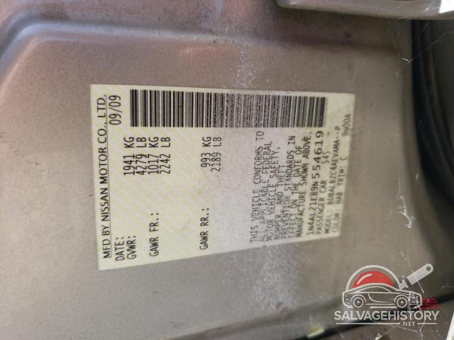 1N4AL21E89N554619 2009 NISSAN ALTIMA photo no. 12