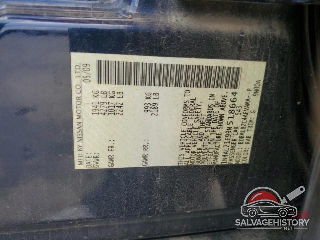 1N4AL21E99N518664 2009 NISSAN ALTIMA photo no. 13