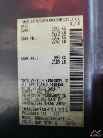 1N4AL2AP7AN451391 2010 NISSAN ALTIMA photo no. 13