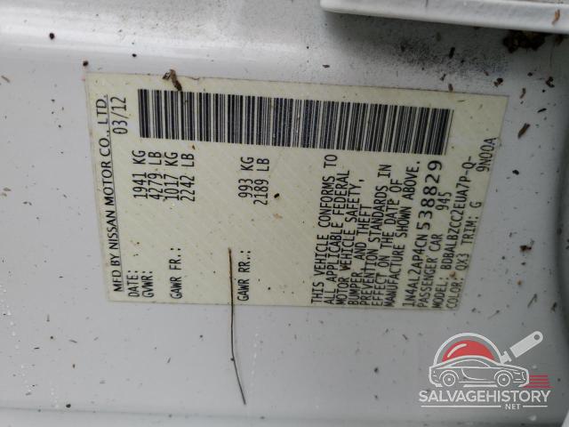 1N4AL2AP4CN538829 2012 NISSAN ALTIMA photo no. 12