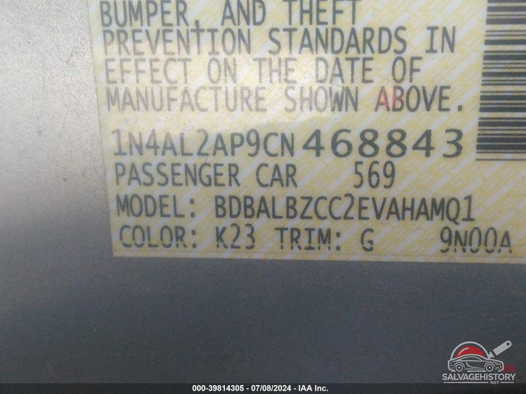 1N4AL2AP9CN468843 2012 NISSAN ALTIMA photo no. 9
