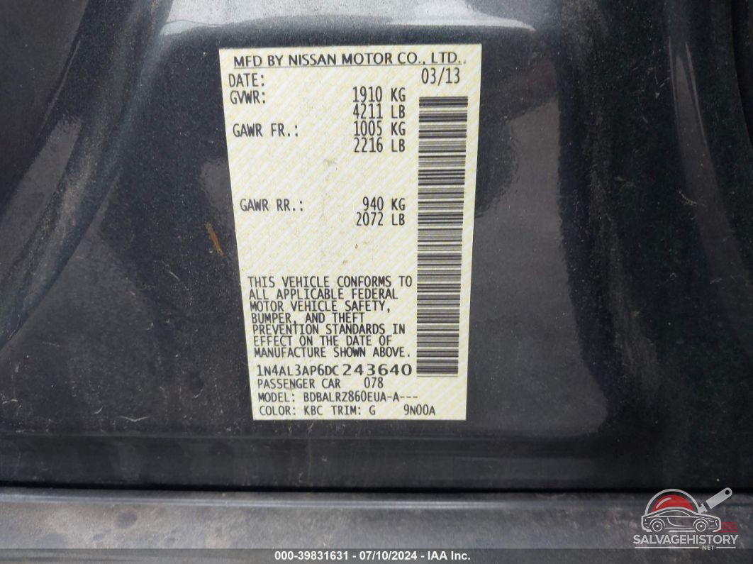 1N4AL3AP6DC243640 2013 NISSAN ALTIMA photo no. 9