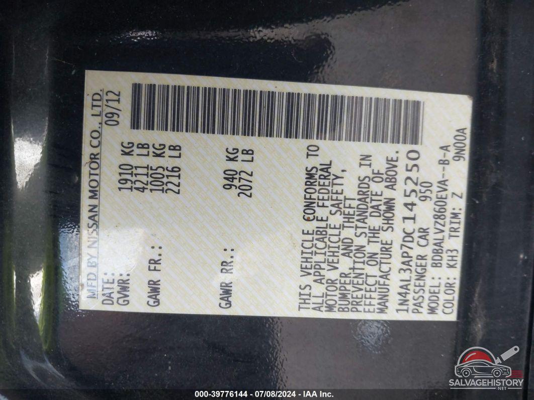 1N4AL3AP7DC145250 2013 NISSAN ALTIMA photo no. 9