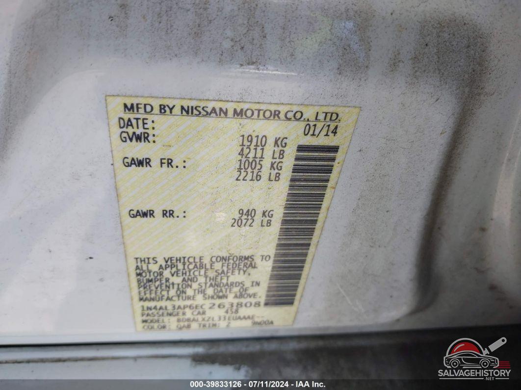 1N4AL3AP6EC263808 2014 NISSAN ALTIMA photo no. 9