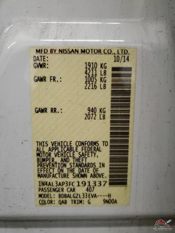 1N4AL3AP3FC191337 2015 NISSAN ALTIMA photo no. 12