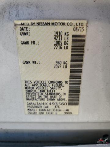 1N4AL3AP4FC493560 2015 NISSAN ALTIMA photo no. 12