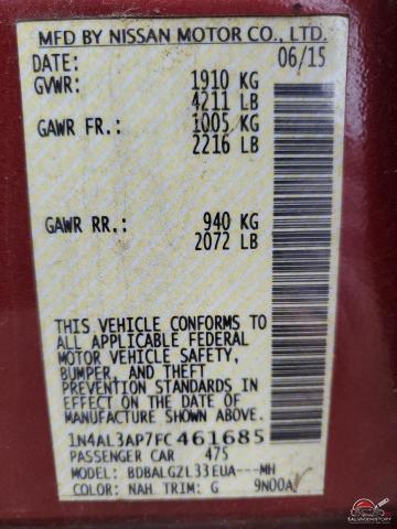 1N4AL3AP7FC461685 2015 NISSAN ALTIMA photo no. 12