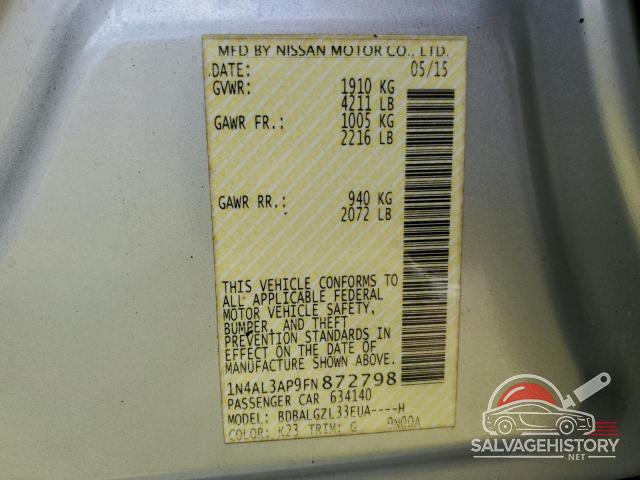 1N4AL3AP9FN872798 2015 NISSAN ALTIMA photo no. 12