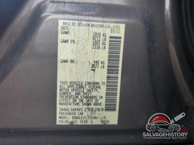 1N4AL3APXFC298269 2015 NISSAN ALTIMA photo no. 12