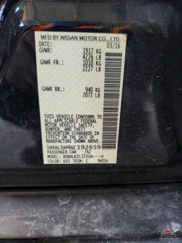1N4AL3AP6GC192659 2016 NISSAN ALTIMA photo no. 12