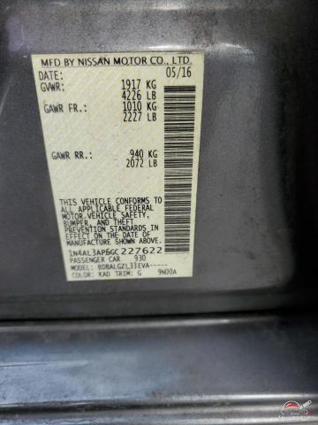 1N4AL3AP6GC227622 2016 NISSAN ALTIMA photo no. 12