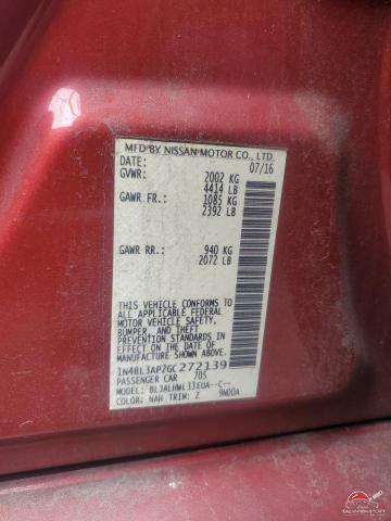1N4BL3AP2GC272139 2016 NISSAN ALTIMA photo no. 12