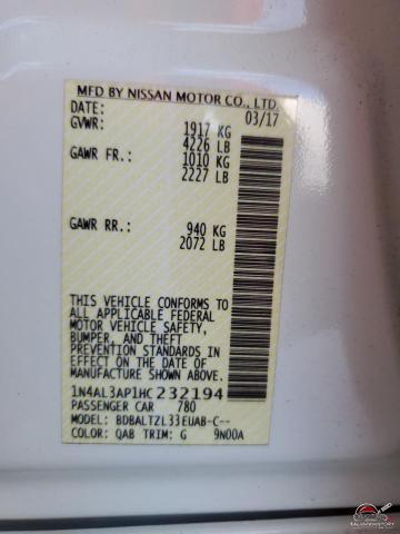 1N4AL3AP1HC232194 2017 NISSAN ALTIMA photo no. 12