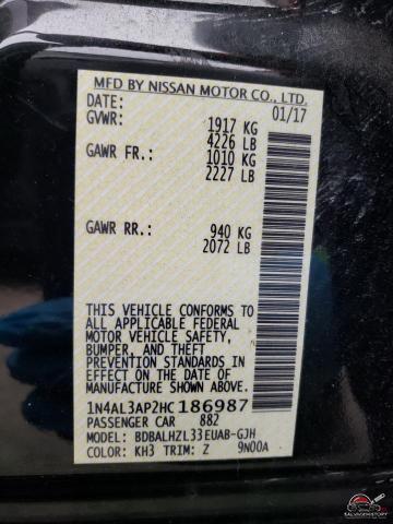 1N4AL3AP2HC186987 2017 NISSAN ALTIMA photo no. 12