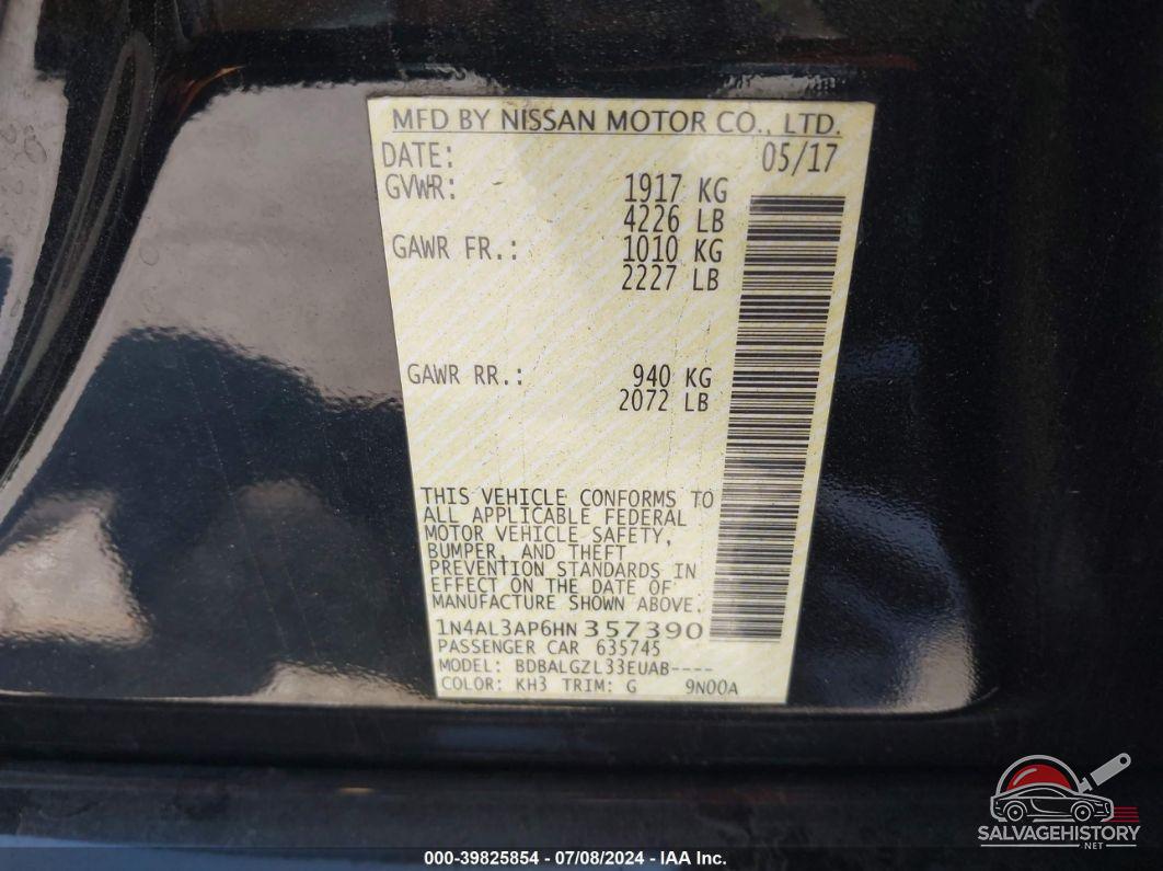 1N4AL3AP6HN357390 2017 NISSAN ALTIMA photo no. 9