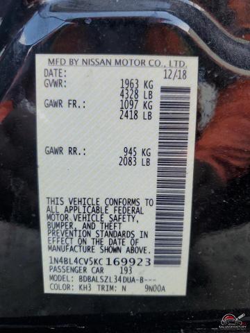 1N4BL4CV5KC169923 2019 NISSAN ALTIMA photo no. 13