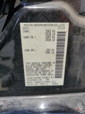 1N4BL4EV0KC208737 2019 NISSAN ALTIMA photo no. 13