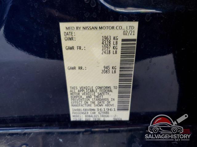 1N4BL4BV8MN361961 2021 NISSAN ALTIMA photo no. 13