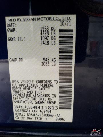 1N4BL4CV5MN411813 2021 NISSAN ALTIMA photo no. 13