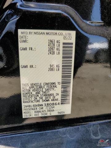 1N4BL4DV8NN380864 2022 NISSAN ALTIMA photo no. 12