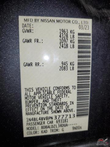 1N4BL4BV8PN377713 2023 NISSAN ALTIMA photo no. 12