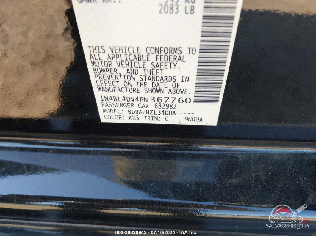 1N4BL4DV4PN367760 2023 NISSAN ALTIMA photo no. 9