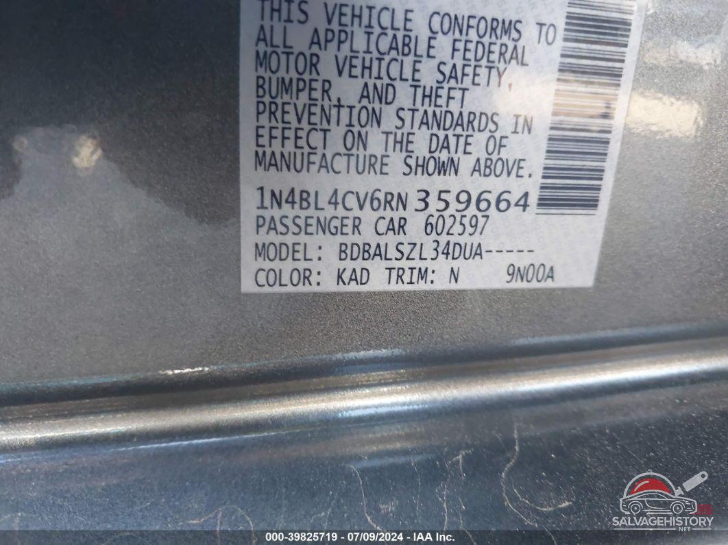 1N4BL4CV6RN359664 2024 NISSAN ALTIMA photo no. 9