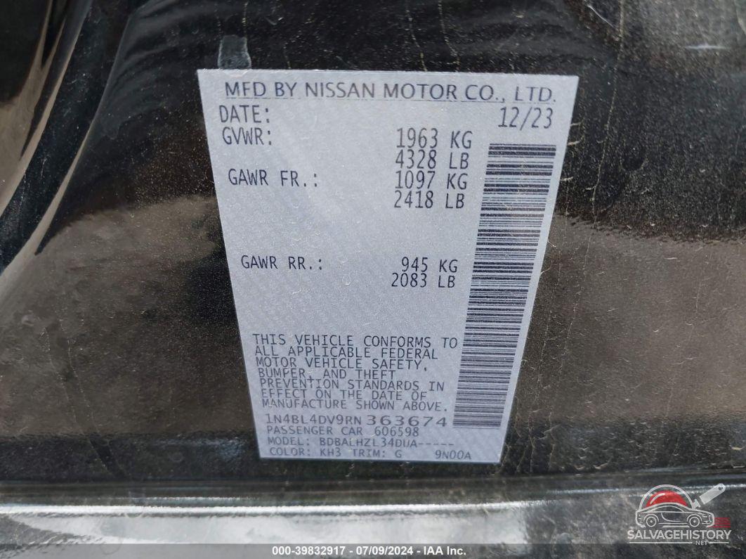 1N4BL4DV9RN363674 2024 NISSAN ALTIMA photo no. 9