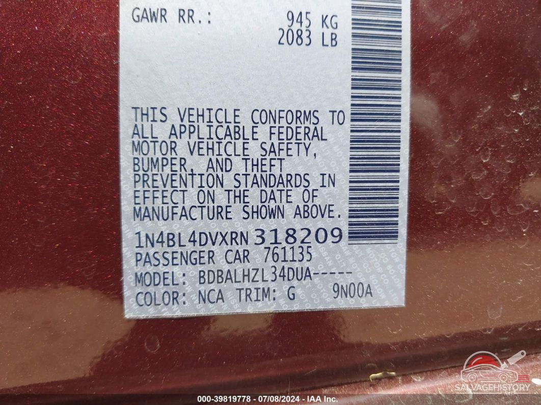 1N4BL4DVXRN318209 2024 NISSAN ALTIMA photo no. 9
