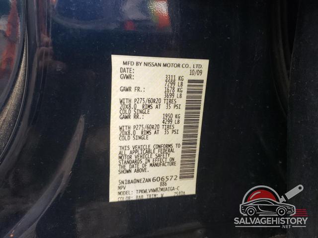 5N1BA0NE2AN606572 2010 NISSAN ARMADA photo no. 13